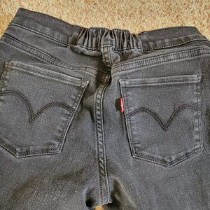 Levi's Girls Black Legging Jeans, Size Girls 12 Regular, Color Black